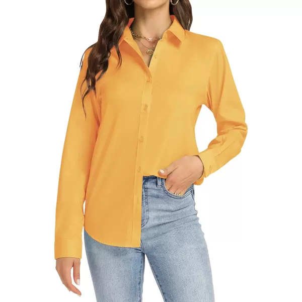 J.VER Womens Button Down Shirt Long Sleeve Dress Shirts Stretch Solid Work Blouse