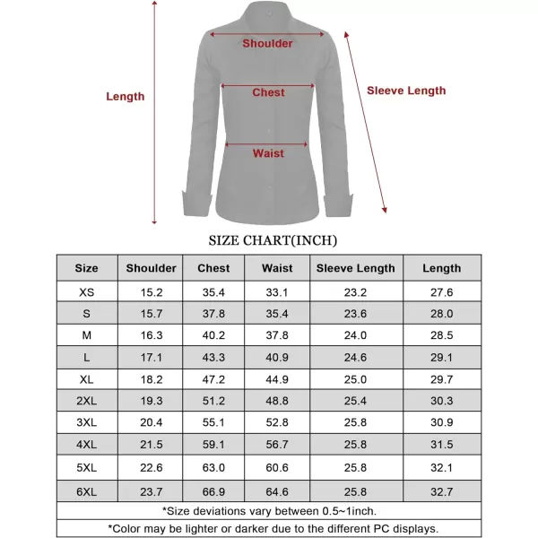 J.VER Womens Button Down Shirt Long Sleeve Dress Shirts Stretch Solid Work Blouse