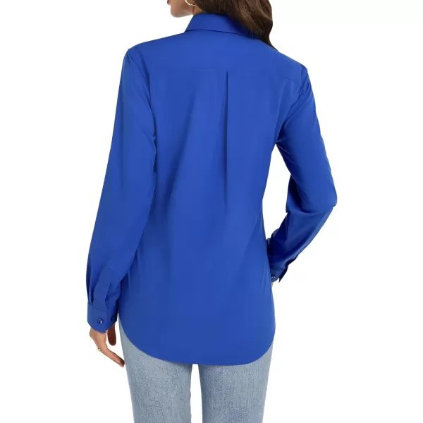 J.VER Womens Button Down Shirt Long Sleeve Dress Shirts Stretch Solid Work Blouse