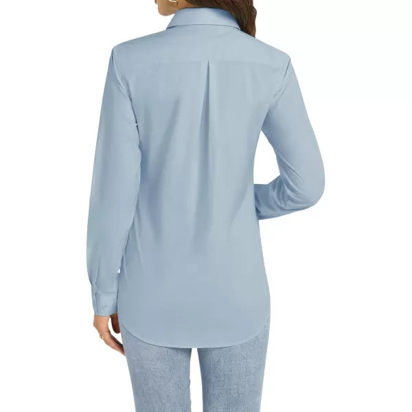J.VER Womens Button Down Shirt Long Sleeve Dress Shirts Stretch Solid Work Blouse