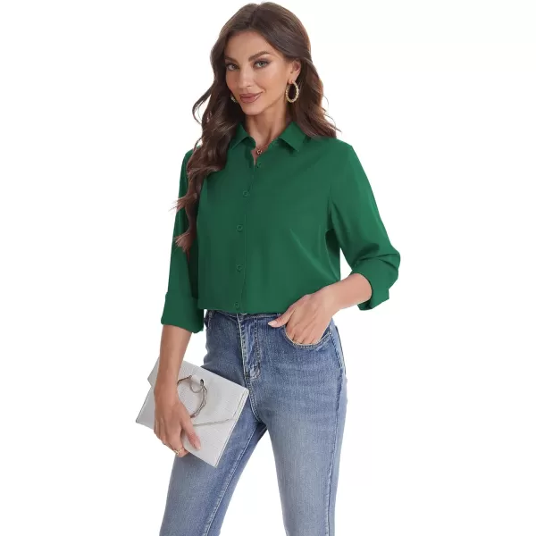 J.VER Womens Button Down Shirt Long Sleeve Wrinkle Free Lightweight Solid Chiffon Dress Shirts Work Blouse