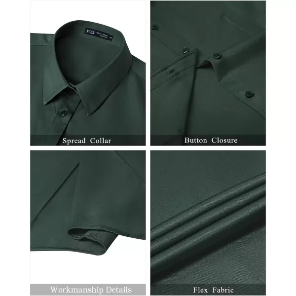 J.VER Womens Button Down Shirts Stretch Wrinkle Free Formal Short Sleeve Dress Shirt Summer Work Blouses Business Casual Tops