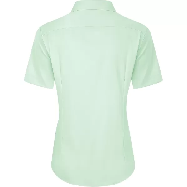 J.VER Womens Button Down Shirts Stretch Wrinkle Free Formal Short Sleeve Dress Shirt Summer Work Blouses Business Casual Tops