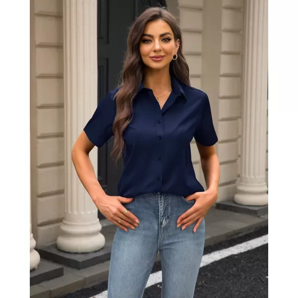 J.VER Womens Button Down Shirts Stretch Wrinkle Free Formal Short Sleeve Dress Shirt Summer Work Blouses Business Casual Tops