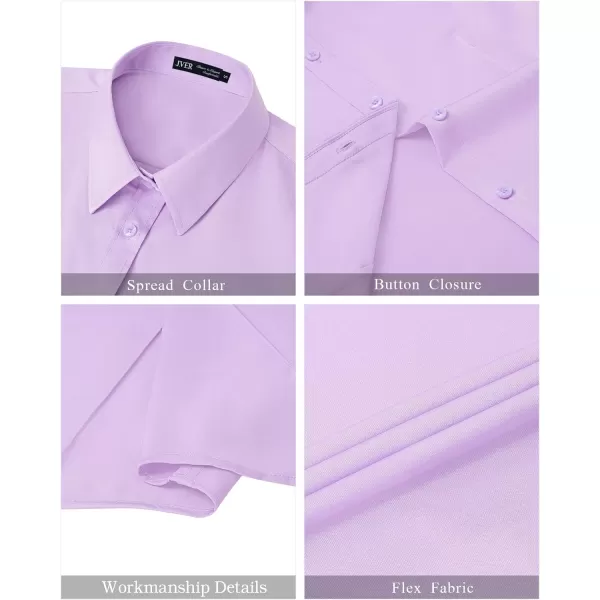 J.VER Womens Button Down Shirts Stretch Wrinkle Free Formal Short Sleeve Dress Shirt Summer Work Blouses Business Casual Tops