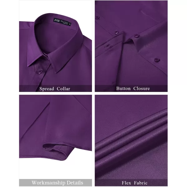 J.VER Womens Button Down Shirts Stretch Wrinkle Free Formal Short Sleeve Dress Shirt Summer Work Blouses Business Casual Tops