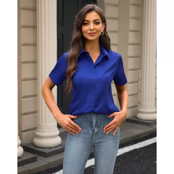J.VER Womens Button Down Shirts Stretch Wrinkle Free Formal Short Sleeve Dress Shirt Summer Work Blouses Business Casual Tops