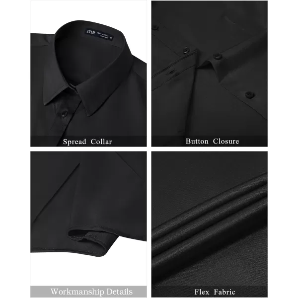 J.VER Womens Button Down Shirts Stretch Wrinkle Free Formal Short Sleeve Dress Shirt Summer Work Blouses Business Casual Tops