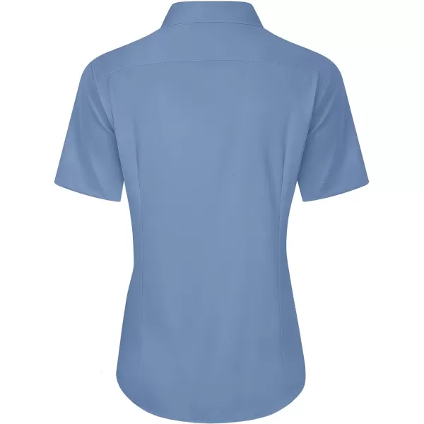 J.VER Womens Button Down Shirts Stretch Wrinkle Free Formal Short Sleeve Dress Shirt Summer Work Blouses Business Casual Tops