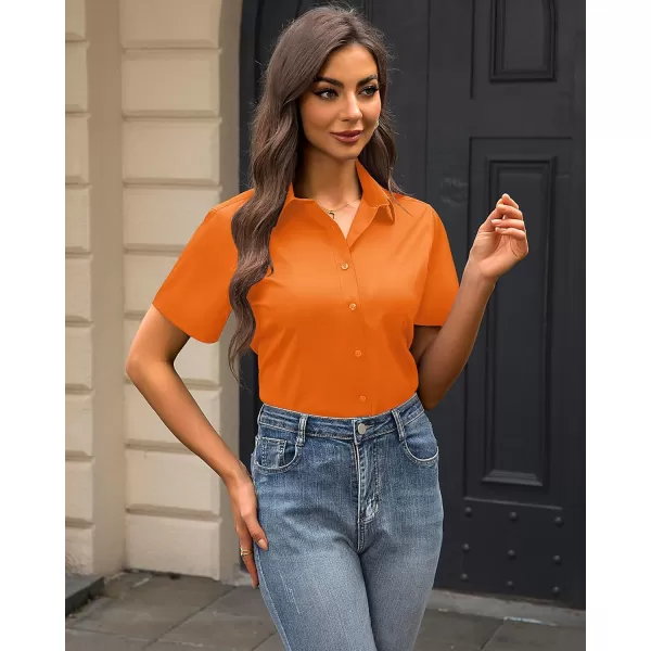 J.VER Womens Button Down Shirts Stretch Wrinkle Free Formal Short Sleeve Dress Shirt Summer Work Blouses Business Casual Tops