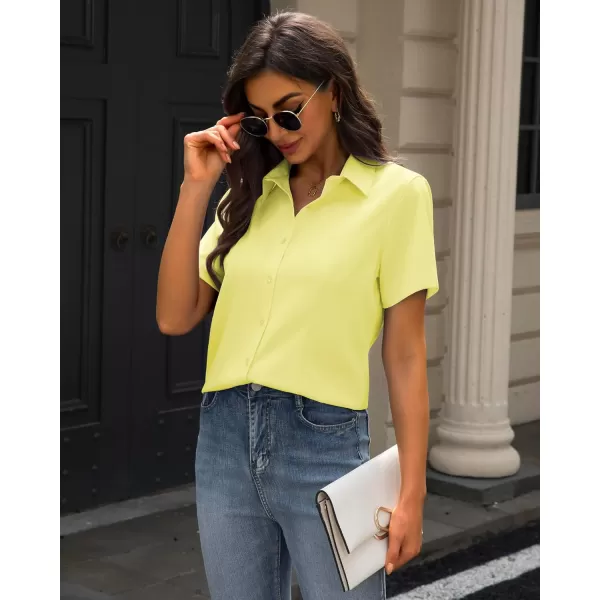 J.VER Womens Button Down Shirts Stretch Wrinkle Free Formal Short Sleeve Dress Shirt Summer Work Blouses Business Casual Tops