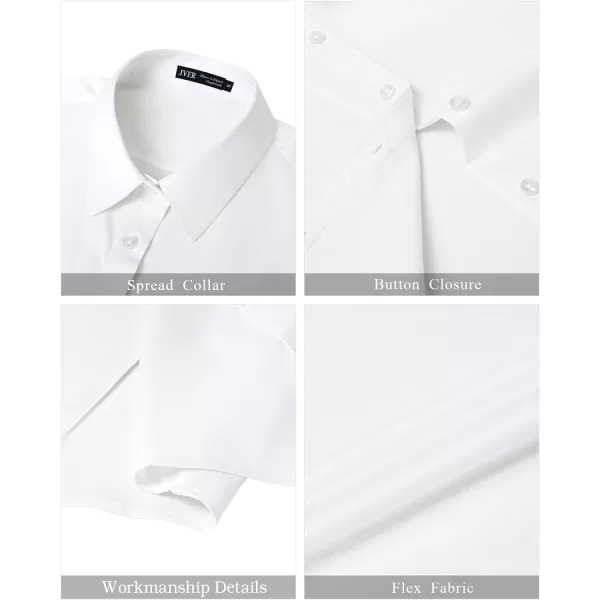 J.VER Womens Button Down Shirts Stretch Wrinkle Free Formal Short Sleeve Dress Shirt Summer Work Blouses Business Casual Tops