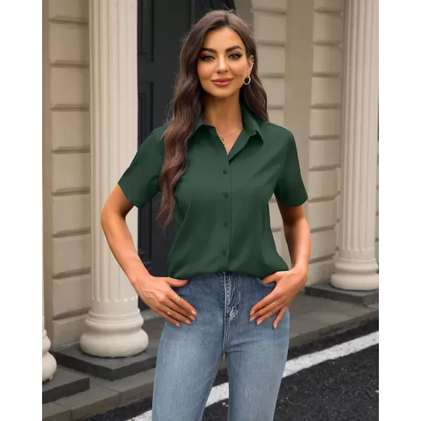 J.VER Womens Button Down Shirts Stretch Wrinkle Free Formal Short Sleeve Dress Shirt Summer Work Blouses Business Casual Tops
