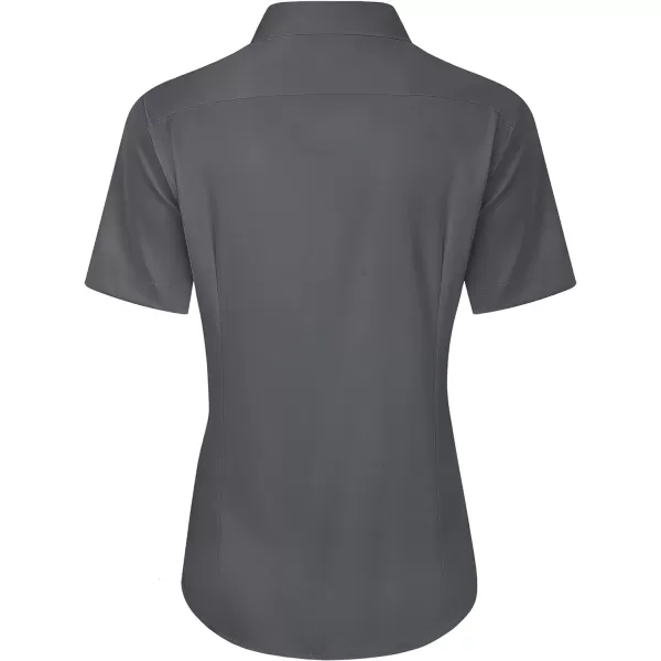 J.VER Womens Button Down Shirts Stretch Wrinkle Free Formal Short Sleeve Dress Shirt Summer Work Blouses Business Casual Tops