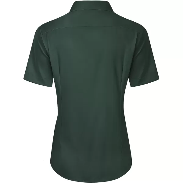J.VER Womens Button Down Shirts Stretch Wrinkle Free Formal Short Sleeve Dress Shirt Summer Work Blouses Business Casual Tops