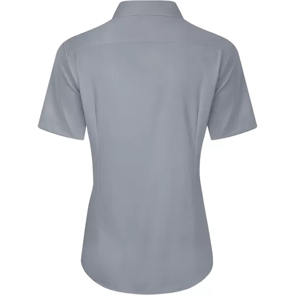 J.VER Womens Button Down Shirts Stretch Wrinkle Free Formal Short Sleeve Dress Shirt Summer Work Blouses Business Casual Tops