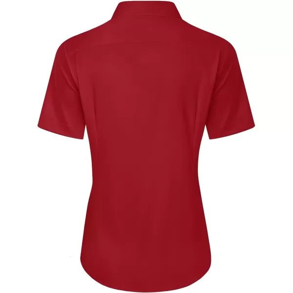 J.VER Womens Button Down Shirts Stretch Wrinkle Free Formal Short Sleeve Dress Shirt Summer Work Blouses Business Casual Tops
