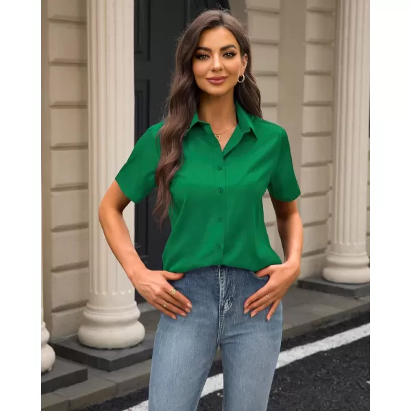 J.VER Womens Button Down Shirts Stretch Wrinkle Free Formal Short Sleeve Dress Shirt Summer Work Blouses Business Casual Tops