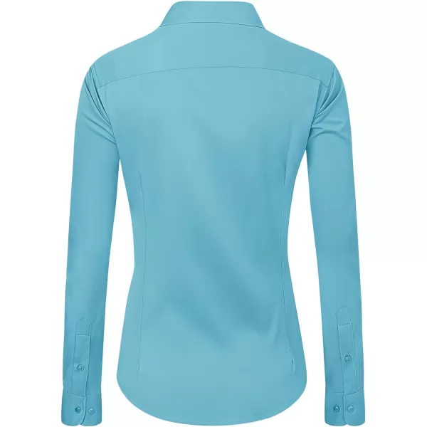 J.VER Womens Dress Shirts Long Sleeve Button Down Shirts Wrinkle-Free Solid Work Blouse