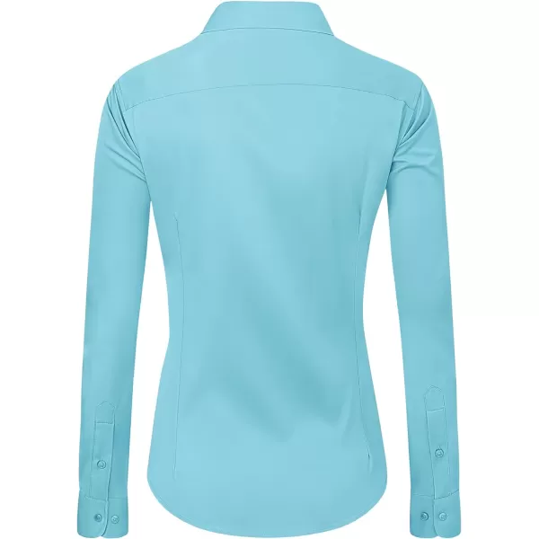 J.VER Womens Dress Shirts Long Sleeve Button Down Shirts Wrinkle-Free Solid Work Blouse