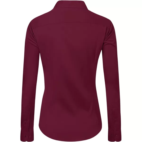 J.VER Womens Dress Shirts Long Sleeve Button Down Shirts Wrinkle-Free Solid Work Blouse
