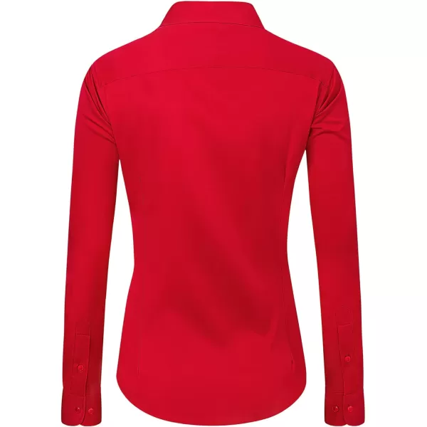 J.VER Womens Dress Shirts Long Sleeve Button Down Shirts Wrinkle-Free Solid Work Blouse