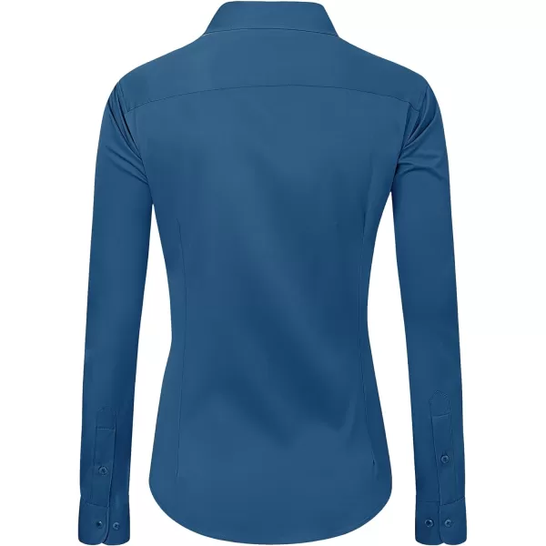 J.VER Womens Dress Shirts Long Sleeve Button Down Shirts Wrinkle-Free Solid Work Blouse