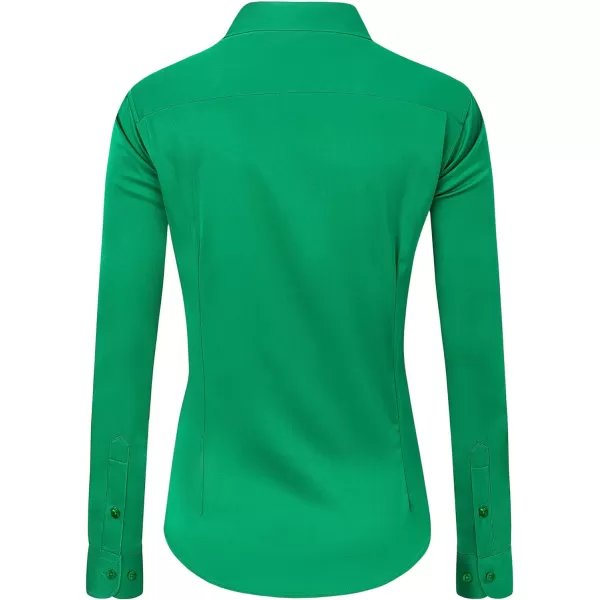 J.VER Womens Dress Shirts Long Sleeve Button Down Shirts Wrinkle-Free Solid Work Blouse