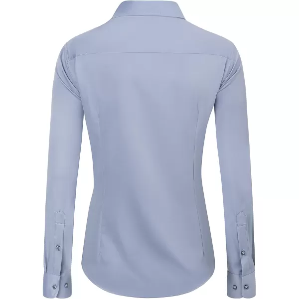 J.VER Womens Dress Shirts Long Sleeve Button Down Shirts Wrinkle-Free Solid Work Blouse