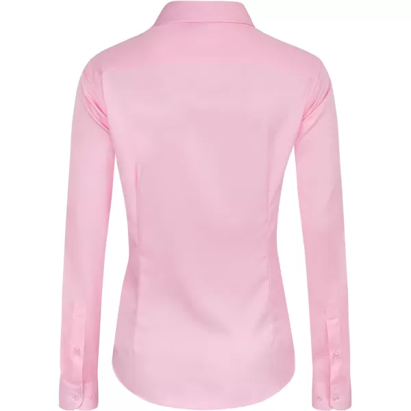 J.VER Womens Dress Shirts Long Sleeve Button Down Shirts Wrinkle-Free Solid Work Blouse