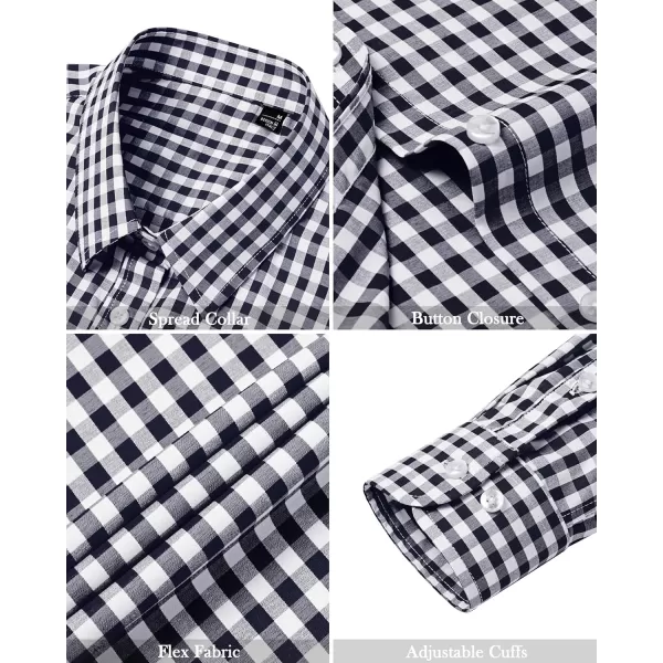 J.VER Womens Dress Shirts Long Sleeve Button Down Shirts Wrinkle-Free Solid Work Blouse