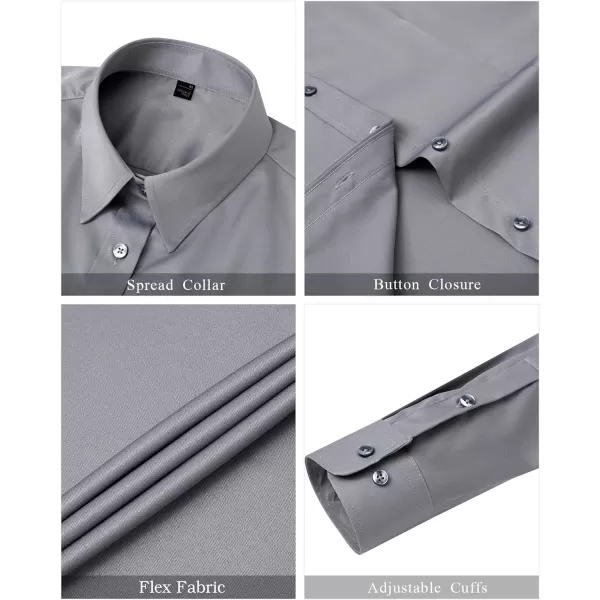 J.VER Womens Dress Shirts Long Sleeve Button Down Shirts Wrinkle-Free Solid Work Blouse