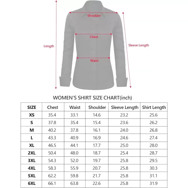 J.VER Womens Dress Shirts Long Sleeve Button Down Shirts Wrinkle-Free Solid Work Blouse