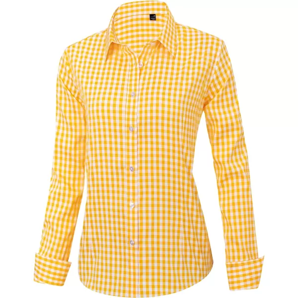 J.VER Womens Dress Shirts Long Sleeve Button Down Shirts Wrinkle-Free Solid Work Blouse
