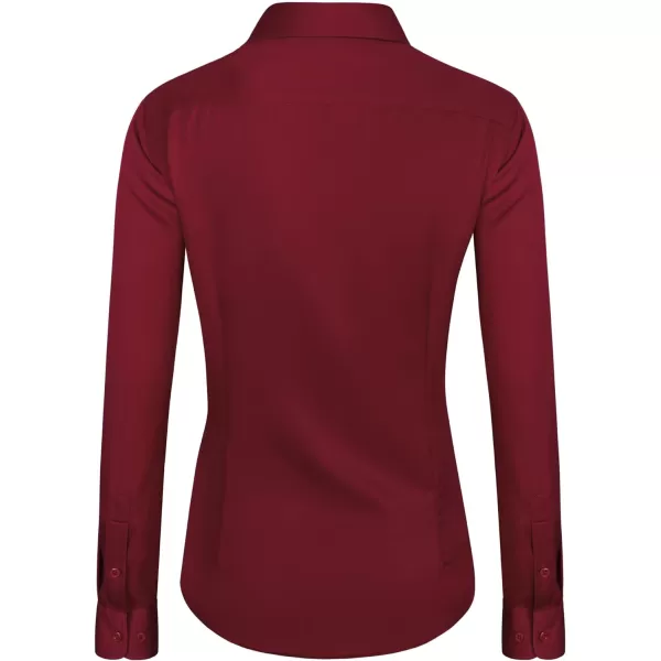 J.VER Womens Dress Shirts Long Sleeve Button Down Shirts Wrinkle-Free Solid Work Blouse