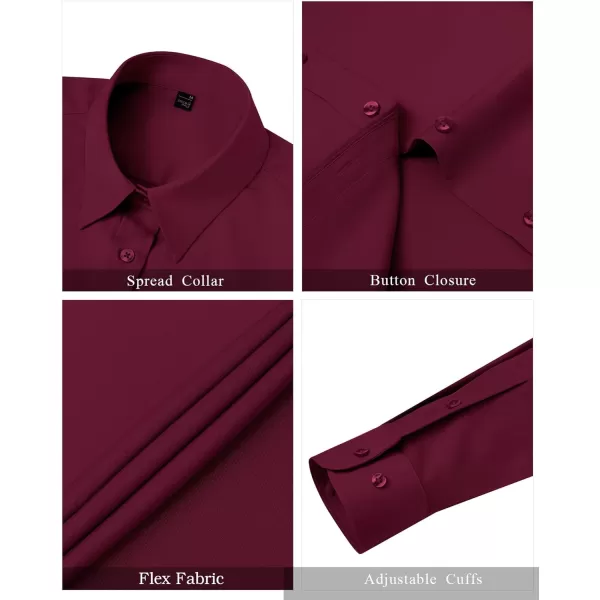 J.VER Womens Dress Shirts Long Sleeve Button Down Shirts Wrinkle-Free Solid Work Blouse