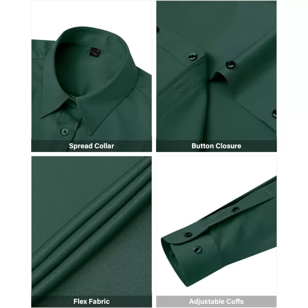 J.VER Womens Dress Shirts Long Sleeve Button Down Shirts Wrinkle-Free Solid Work Blouse