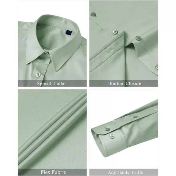 J.VER Womens Dress Shirts Long Sleeve Button Down Shirts Wrinkle-Free Solid Work Blouse