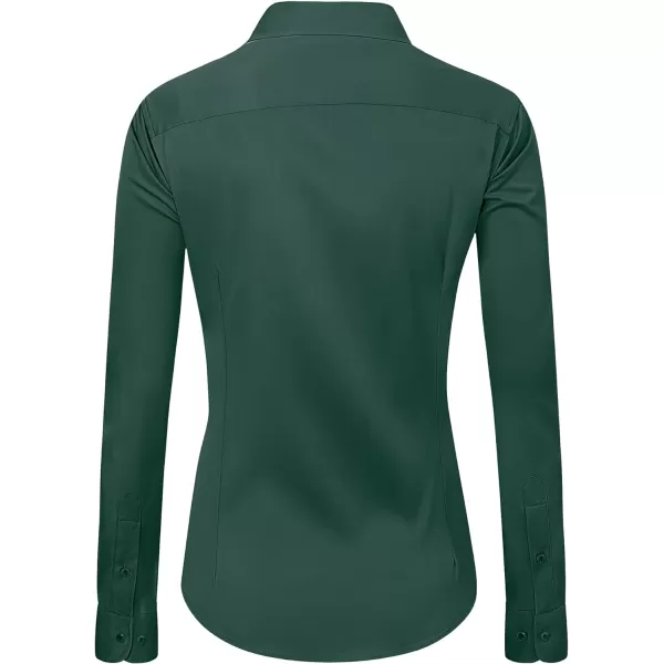 J.VER Womens Dress Shirts Long Sleeve Button Down Shirts Wrinkle-Free Solid Work Blouse