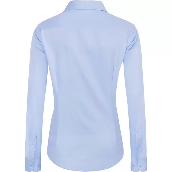 J.VER Womens Dress Shirts Long Sleeve Button Down Shirts Wrinkle-Free Solid Work Blouse