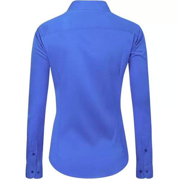 J.VER Womens Dress Shirts Long Sleeve Button Down Shirts Wrinkle-Free Solid Work Blouse