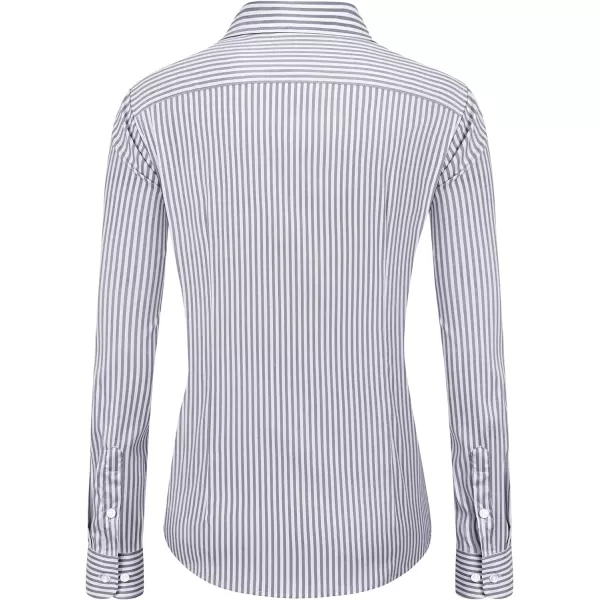 J.VER Womens Dress Shirts Long Sleeve Button Down Shirts Wrinkle-Free Solid Work Blouse