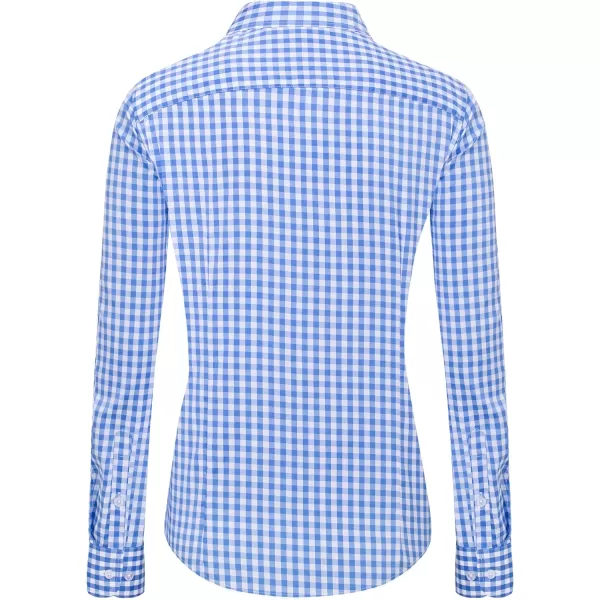 J.VER Womens Dress Shirts Long Sleeve Button Down Shirts Wrinkle-Free Solid Work Blouse