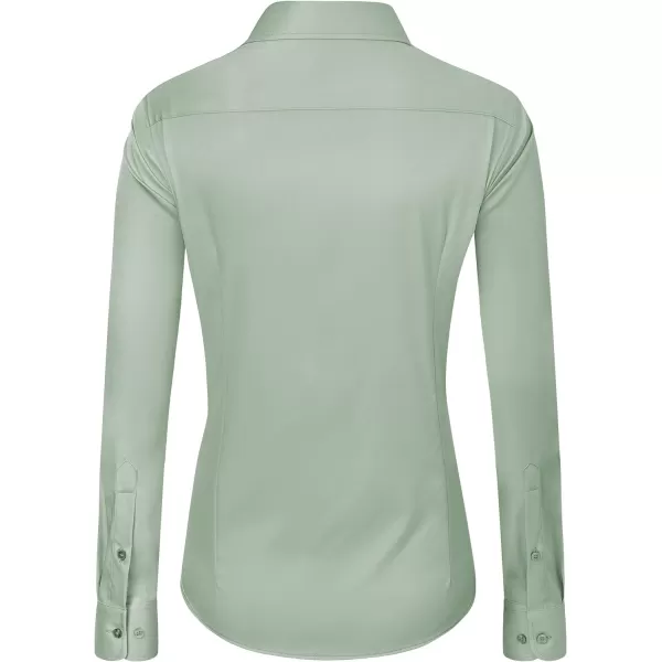 J.VER Womens Dress Shirts Long Sleeve Button Down Shirts Wrinkle-Free Solid Work Blouse
