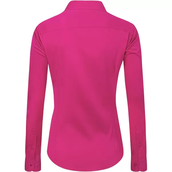 J.VER Womens Dress Shirts Long Sleeve Button Down Shirts Wrinkle-Free Solid Work Blouse