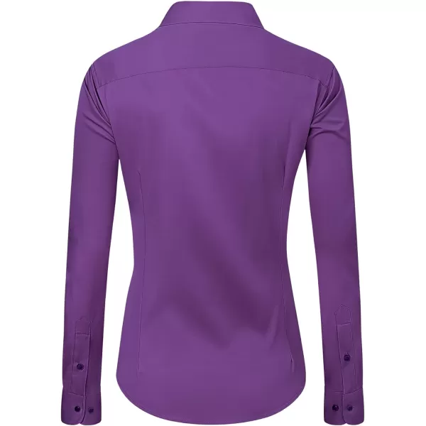 J.VER Womens Dress Shirts Long Sleeve Button Down Shirts Wrinkle-Free Solid Work Blouse