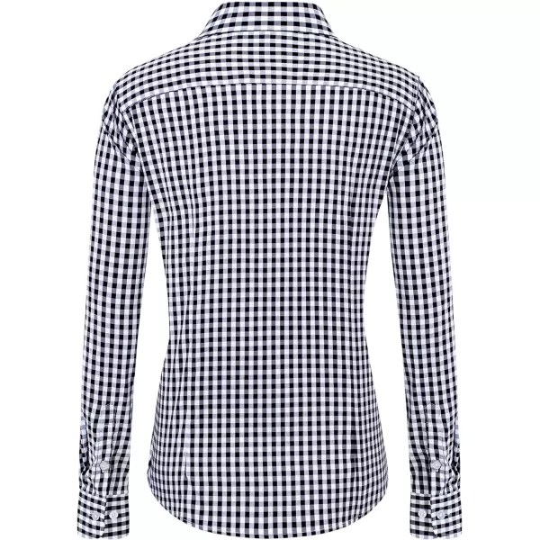 J.VER Womens Dress Shirts Long Sleeve Button Down Shirts Wrinkle-Free Solid Work Blouse