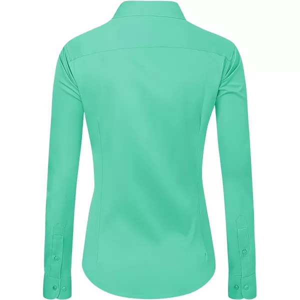 J.VER Womens Dress Shirts Long Sleeve Button Down Shirts Wrinkle-Free Solid Work Blouse