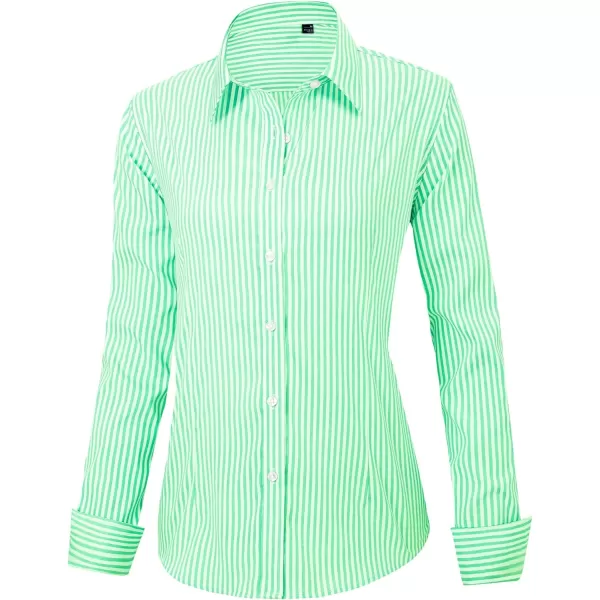 J.VER Womens Dress Shirts Long Sleeve Button Down Shirts Wrinkle-Free Solid Work Blouse