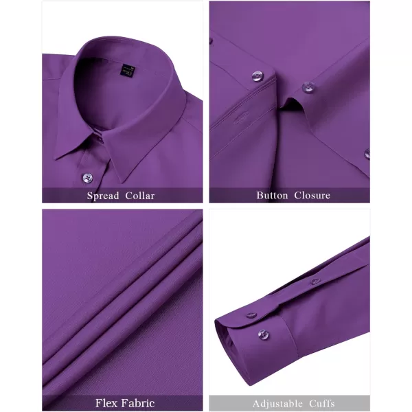 J.VER Womens Dress Shirts Long Sleeve Button Down Shirts Wrinkle-Free Solid Work Blouse